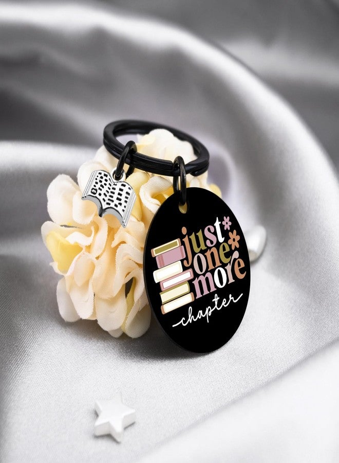 MOEXUKO Book Lovers Gifts for Women Book Accessories Keychain Reading Gifts for Books Lovers Bookish Reader Books Club Gift Reading Accessories Thanksgiving Christmas Gift Just One More Chapter Keyring - Image 5